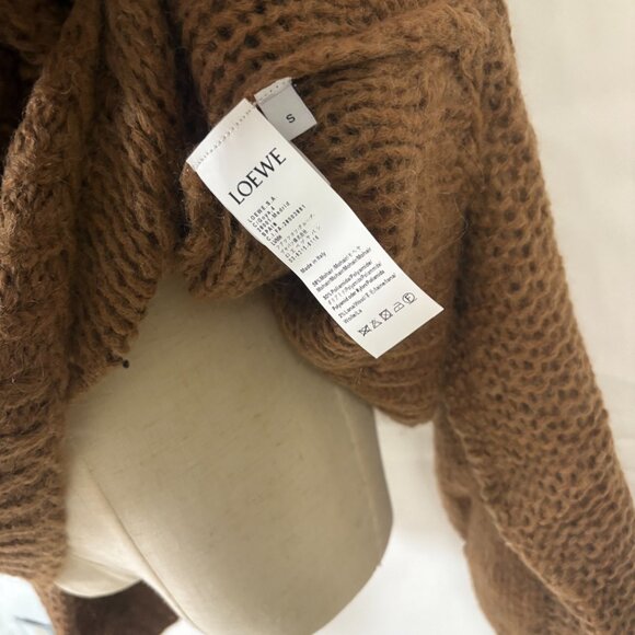 Loewe Women's Brown Knit Letter Puzzle Sweater - Picture 13 of 13